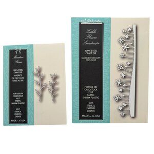 Meadow Stems & Tickle Flower Die Set Memory Box Landscape Steel Craft